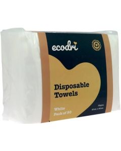 EcoDri Disposable Towels White (40cm x 80cm) (50pcs)-0