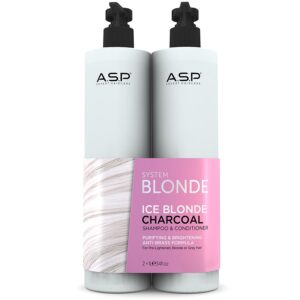 ASP Ice Blonde Charcoal Shampoo & Conditioner 1 Litre Duo-0